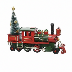 5" Iron Train with Snowy Tree