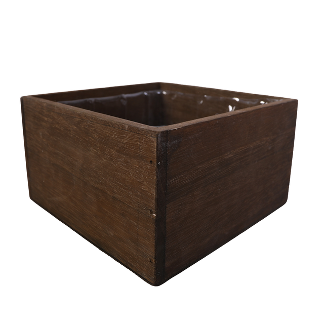 Wood Planter Boxes with Liner | 6.75x6.75"