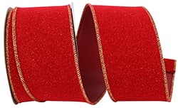 2.5" x 10 Yards Red Velorene Sparkle Ribbon