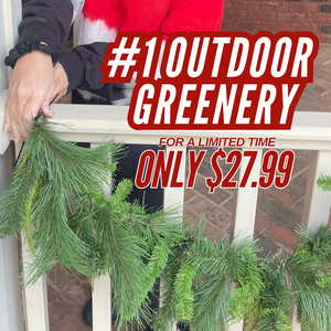 48" Garland | Natural Touch Evergreen Bristle Pine with UV Treatment