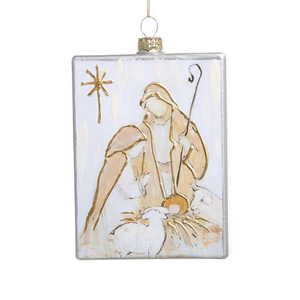 5" Rectangle Nativity Ornament