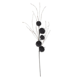 38" Black Velvet Pumpkin Stem