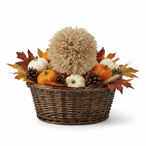 5" Decorative Allium Ball | Orange | Tan
