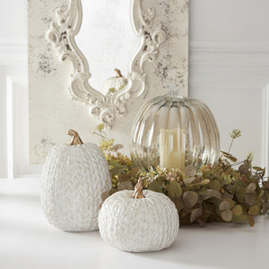 11" Transparent Glass Pumpkin Cloche