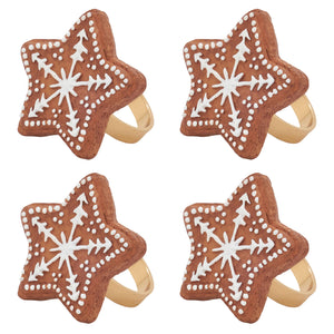 2" Gingerbread Star Napkin Rings