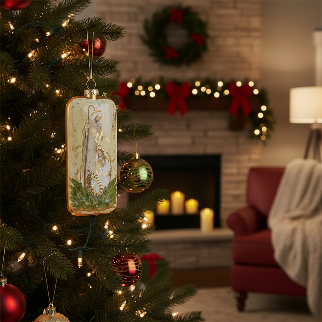6" Holy Family Rectangle Ornament
