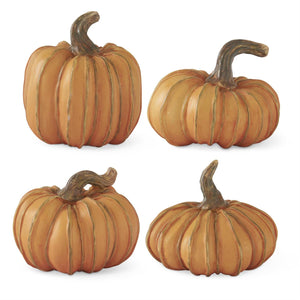 Orange Resin Filler Pumpkins | Set of 4 Styles