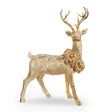 29.5 inch Gold Deer Standing with Wreath