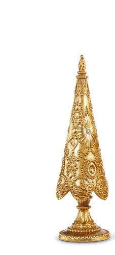 15" Antique Gold Embellished Tree