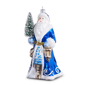 7" Chinoiserie Santa with Tree Ornament