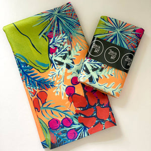 Citrus And Floral Tea Towel