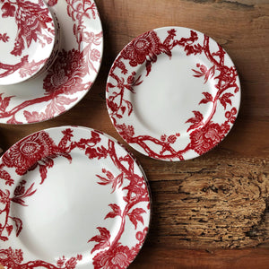 8" Arcadia Crimson Rimmed Salad Plate