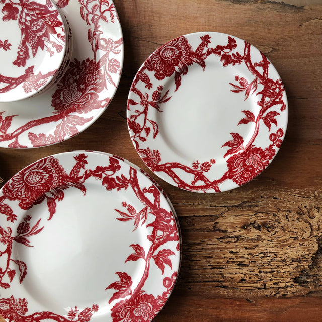 8" Arcadia Crimson Rimmed Salad Plate