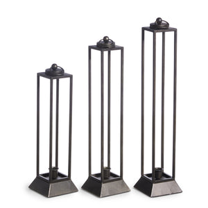 Black Iron Lanterns | Set of 3