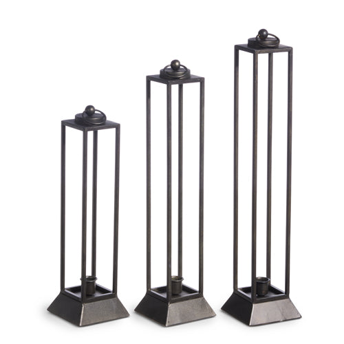 Black Iron Lanterns | Set of 3