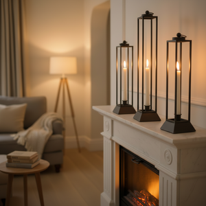 Black Iron Lanterns | Set of 3