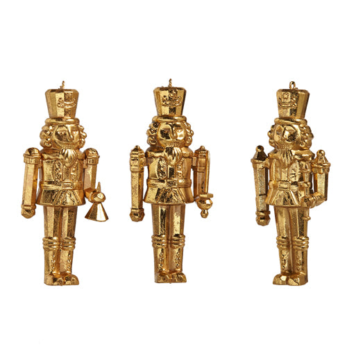 5" Gold Nutcracker Ornament | Three Regal Styles