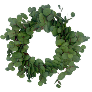 24" Silver Dollar Eucalyptus Wreath