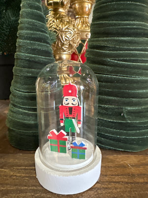Nutcracker LED Cloche with Scenery