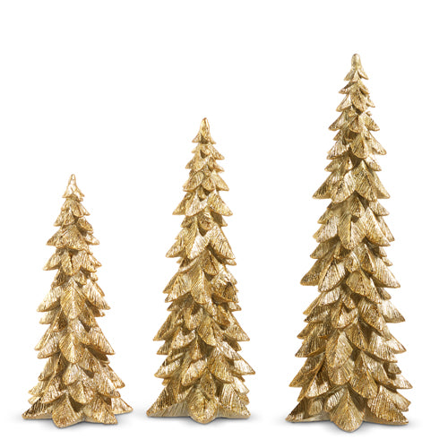 17.5" Gold Trees | Set of 3