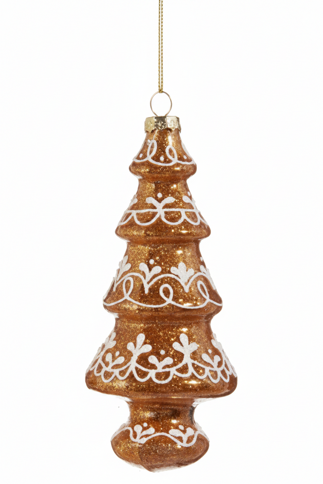 6" Glitter Gingerbread Tree Ornament | Two Sweet Styles Available