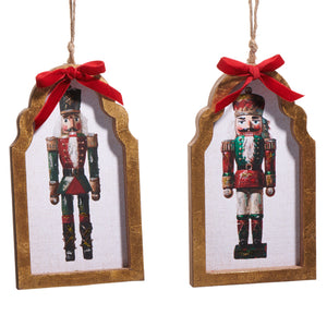 7.5" Nutcracker Framed Ornament | Two Styles Available
