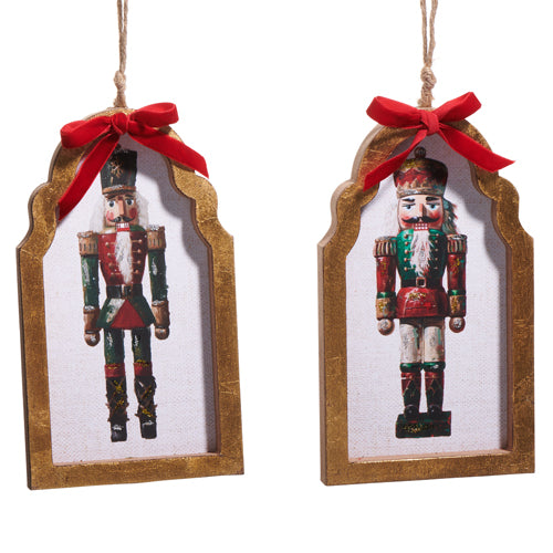 7.5" Nutcracker Framed Ornament | Two Styles Available