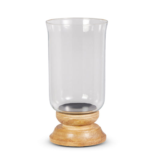 12" Wood Base Candle Holder