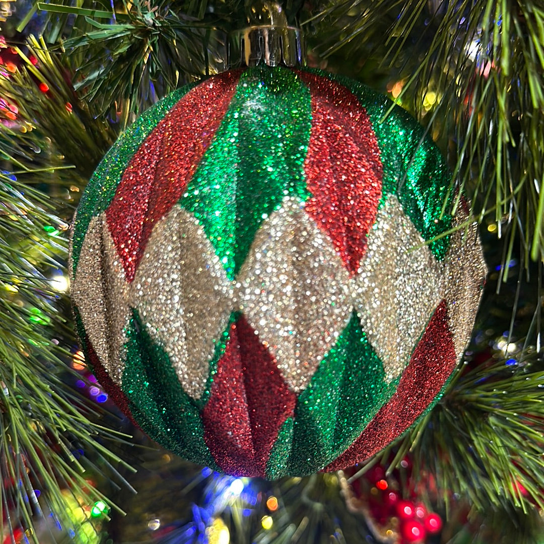 5" GLITTER DIAMOND NUTCRACKER BALL ORNAMENT Design Decor Knoxville