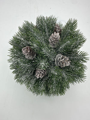7” Pine Orb with Pinecone Ornament