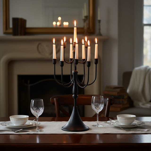 25.5" Black Candelabra