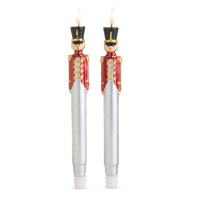 10.25" Toy Soldier Taper Candles Set