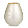 8" Frosted White Snowflake Vase