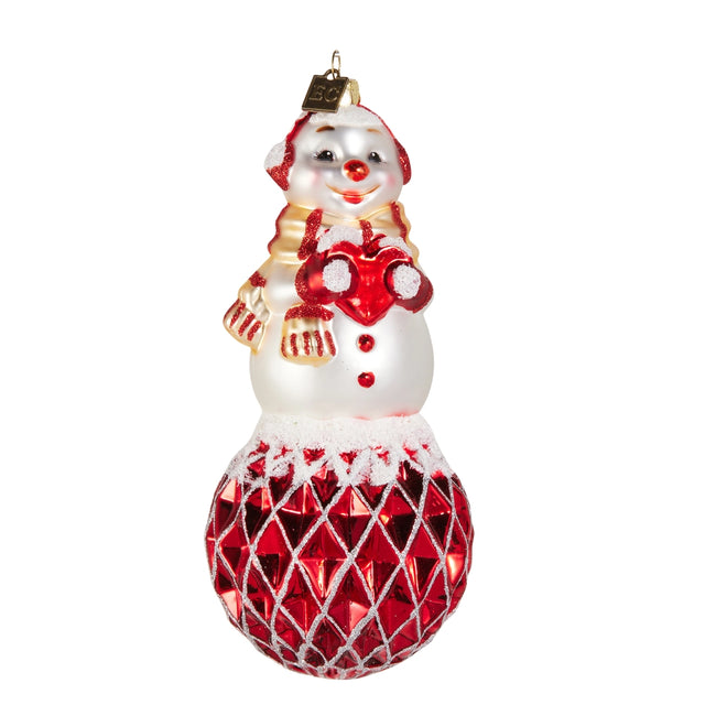 7" Snowman Love Ornament