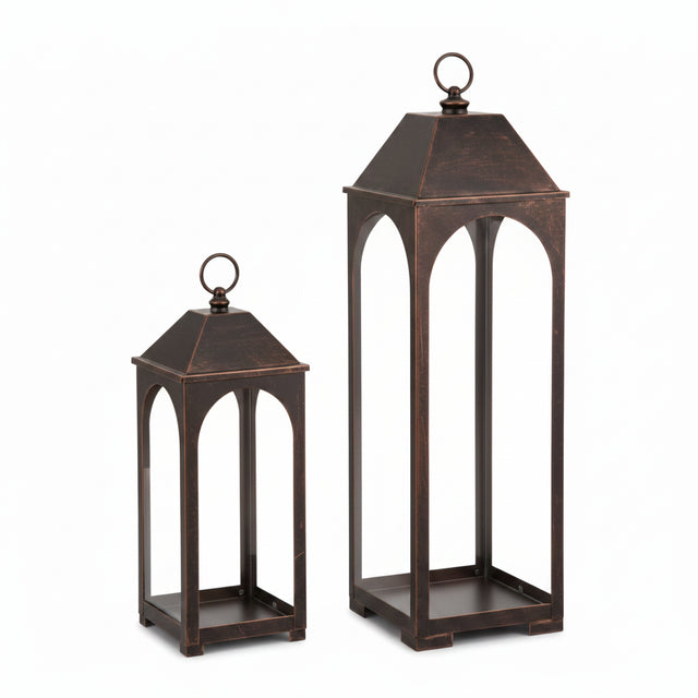 22.5" Bronze Lantern Set