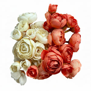 16" Ranunculus Bundle | Available in Orange & Candlelight