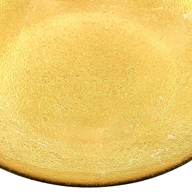 8.5" Gold Gilded Aura Glass Salad Plate