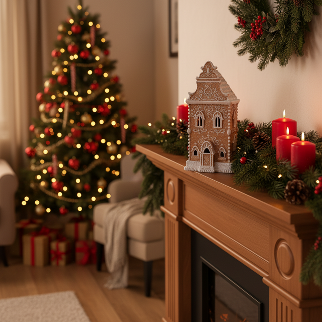 10.5" Glitter Gingerbread House