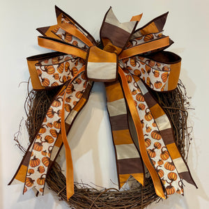 20" Pumpkin Patch Promenade Custom Fall Bow