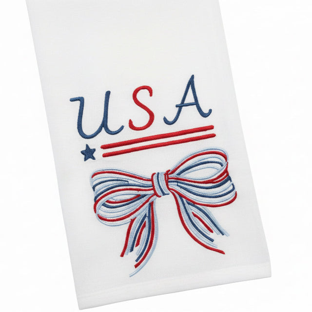 USA Bow Patriotic Hand Towel 20"x28"