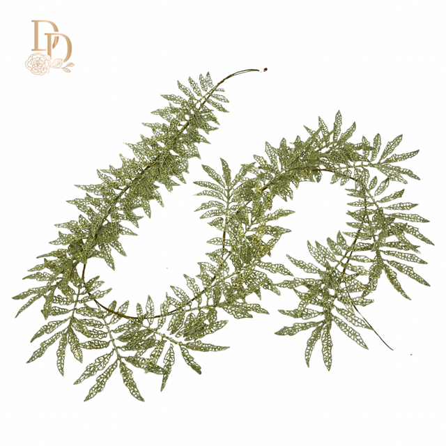 60" Glitter Phoenix Fern Garland