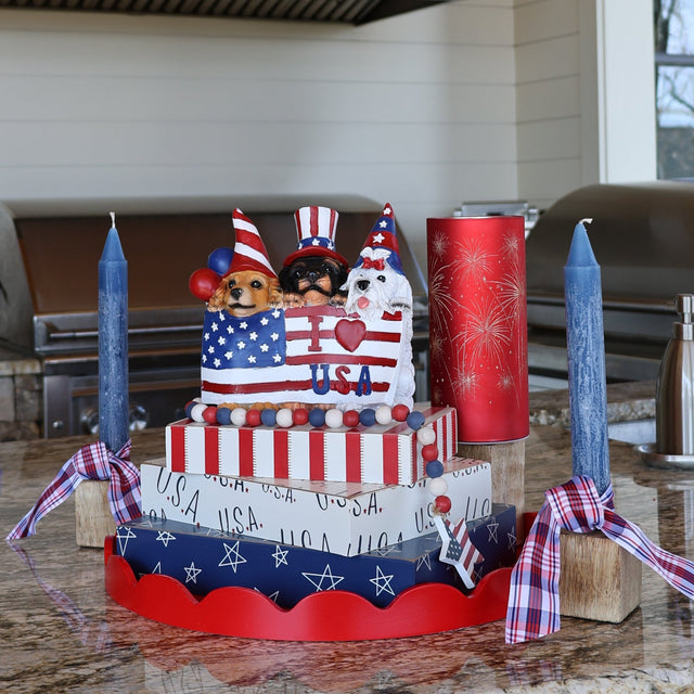 Lighted Firework Lanterns | Set of 2