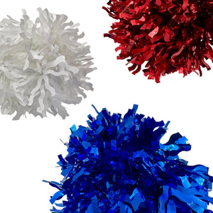 28" Red, White & Blue Fuzzy Ball Spray