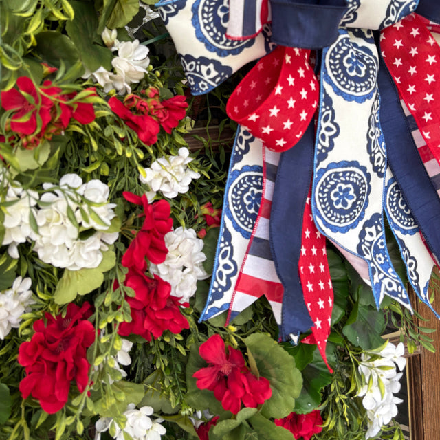 32" Designer-Crafted Patriotic Estate Wreath