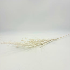 36" White Berry Twig Glitter Spray