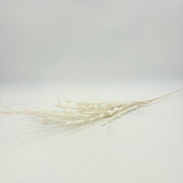 36" White Berry Twig Glitter Spray