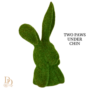 10" Moss Thinking Rabbit Bust (Sold Individually)