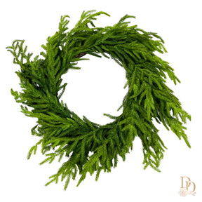 Just Cut Real Touch Norfolk Pine Wreath, additional view
