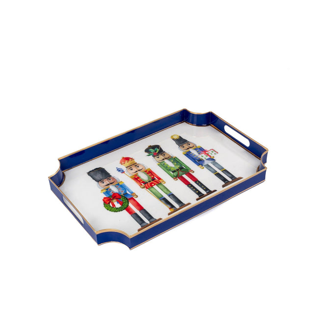 18" Nutcracker Enameled Tray