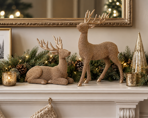 Bronze Glittered Deer, Set of 2, additional view